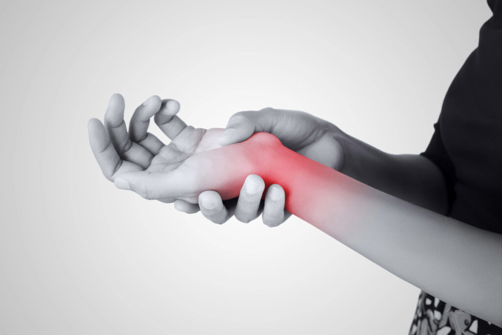 Acute pain in woman's wrist