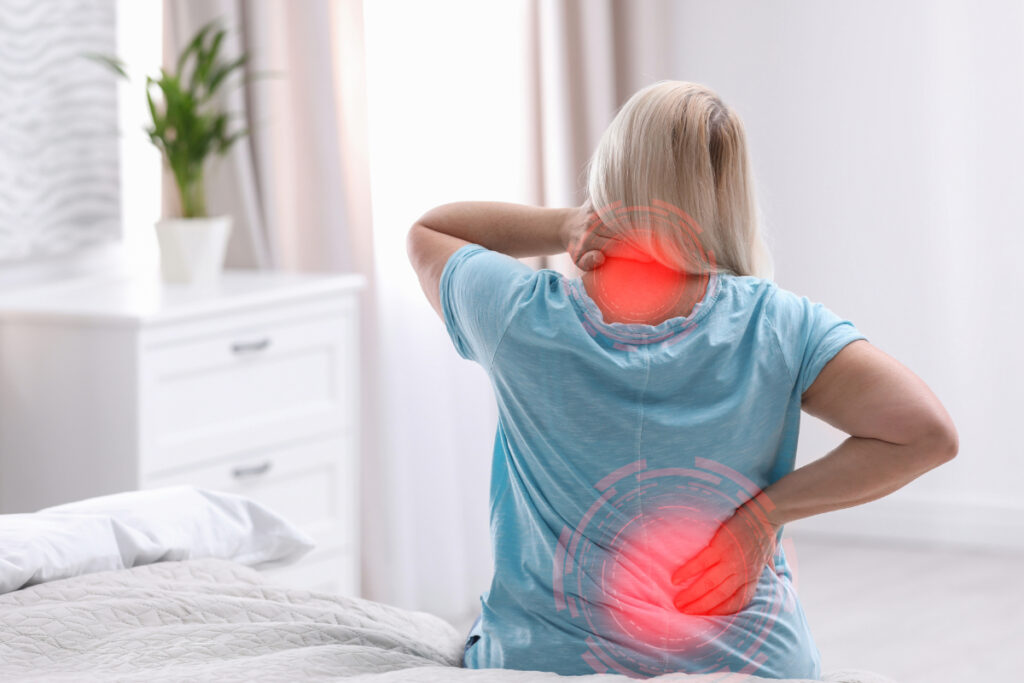 Woman Suffering from Backpain After Sleeping